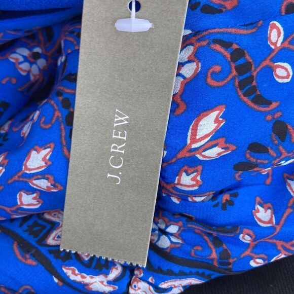 J Crew boho Silk Floral Print Dress NWT - Picture 8 of 10